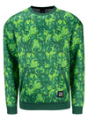 Bucks In Six All Over Print Icon Green Milwaukee Bucks Crewneck Sweatshirt In Green - Front View