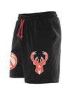New Era Colorpack Bright Red Black Milwaukee Bucks Shorts - Left Side View