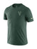 Nike Essential Core Logo Fir Milwaukee Bucks T-Shirt In Green - Front View