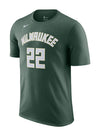 Nike 2022 Icon Edition Khris Middleton Milwaukee Bucks T-Shirt In Green - Front View