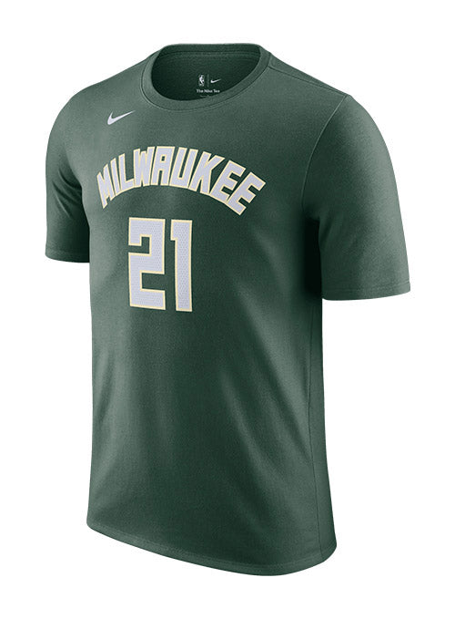 Nike 2022 Icon Edition Jrue Holiday Milwaukee Bucks T-Shirt In Green - Front View