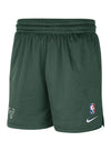 Nike Player On-Court Fir Milwaukee Bucks Shorts In Green - Front View