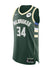 Nike 2022 Icon Edition Giannis Antetokounmpo Milwaukee Bucks Authentic Jersey In Green - Front View