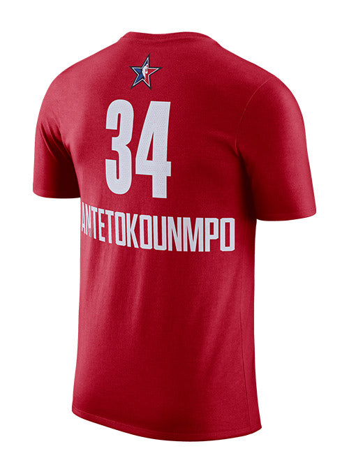 Jordan 2023 All Star Giannis Antetokounmpo Red Milwaukee Bucks T-Shirt