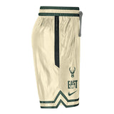 Nike DNA CTS GX Milwaukee Bucks Mesh Shorts in Green and Cream - Right Side View