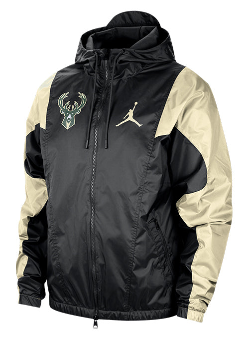 Nike 2022-23 City Edition Courtside Milwaukee Bucks Hooded Snap Front Jacket / x Large