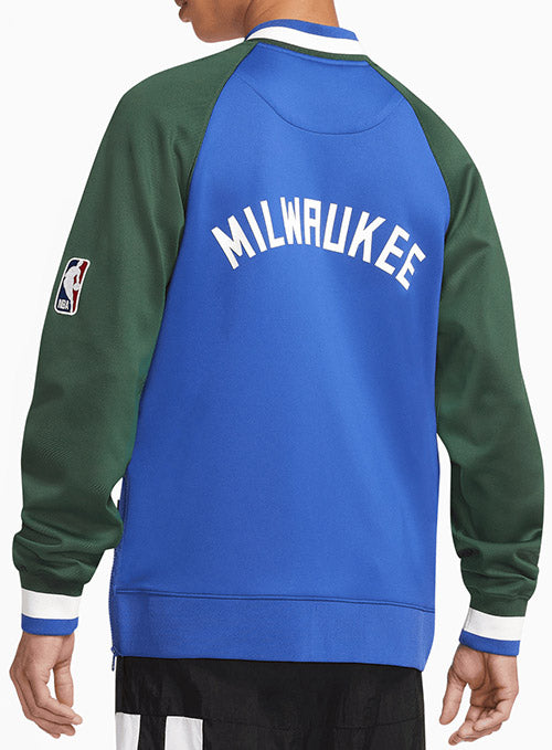Milwaukee Bucks City Edition Men's Nike NBA Long-Sleeve T-Shirt.
