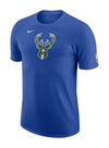 Nike 2022-23 City Edition On-Court Essential Warm-up Royal Milwaukee Bucks T-Shirt