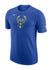 Nike 2022-23 City Edition On-Court Essential Warm-up Royal Milwaukee Bucks T-Shirt In Blue - Front View
