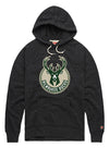 Homage Hand Drawn Global Charcoal Milwaukee Bucks Hooded Sweatshirt