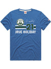 Homage Remix Jrue Holiday Jersey Royal Milwaukee Bucks T-Shirt In Blue - Front View