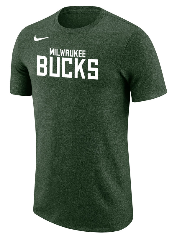 Nike Marled Heathered Wordmark Milwaukee Bucks Golf T-Shirt