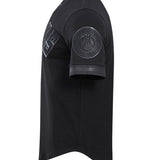 Pro Standard Triple Black Drop Hem Milwaukee Bucks T-Shirt In Black - Left Side View