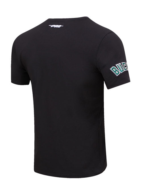 Pro Standard Mash Up Milwaukee Bucks T-Shirt In Black - Back View