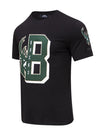 Pro Standard Mash Up Milwaukee Bucks T-Shirt In Black - Front Left  View