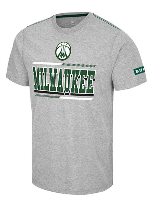 Case Hold Water Ball Milwaukee Bucks T-Shirt In Grey - Front View