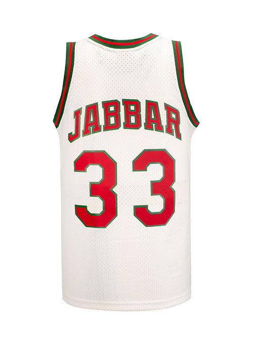 Camiseta Kareem Abdul Jabbar. Milwaukee Bucks. #33 reversible verde blanca.  Mitchell and Ness