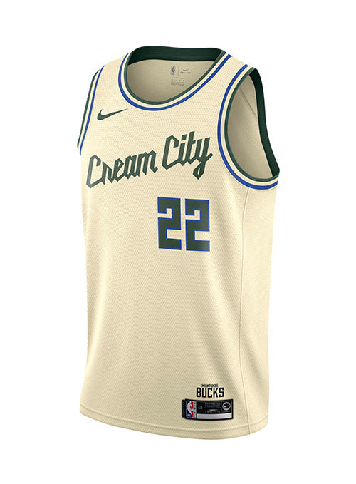 Nike 2019-20 City Edition Cream City Khris Middleton Milwaukee Bucks Swingman Jersey