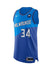 Nike Giannis Antetokounmpo 20-21 City Edition Milwaukee Bucks Authentic Jersey In Blue - Front View