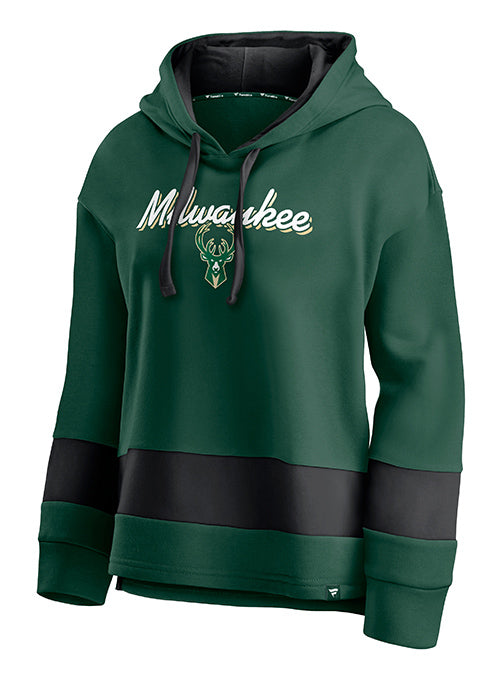 Women's Fanatics Disruptive Fleece Milwaukee Bucks Hooded Sweatshirt / Medium