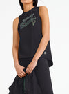 Women's DKNY Marcy Milwaukee Bucks Tank In Black - Shirt On Model