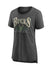 Women's Fanatics TriBlend Selection Charcoal Milwaukee Bucks T-Shirt In Grey - Front View