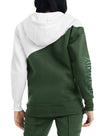 Women's DKNY Gina Milwaukee Bucks Full Zip Hooded Sweatshirt In Green & White - Back View On Model