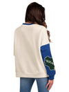 Women's Starter Interception Milwaukee Bucks Crewneck Sweatshirt