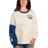 Women's Starter Interception Milwaukee Bucks Crewneck Sweatshirt
