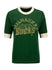 Women's Junk Food Slim Rainbow Stack Milwaukee Bucks Ringer T-Shirt In Green - Front View