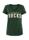 Women's New Era Bubble Wordmark Milwaukee Bucks T-Shirt