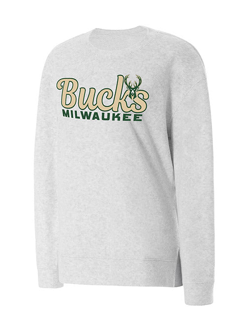 Women's Concepts Sport Lounge Mainstay Milwaukee Bucks Long Sleeve T-Shirt In Grey - Front View