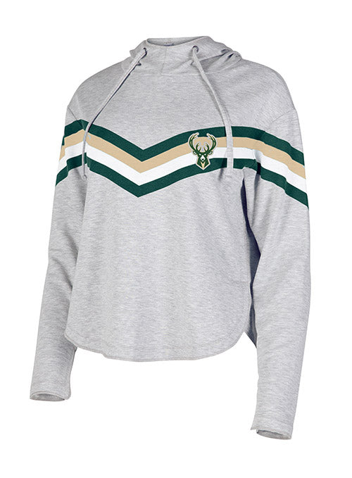 Women's New Era Primary Secondary Milwaukee Bucks Full Zip Hooded Sweatshirt / Large