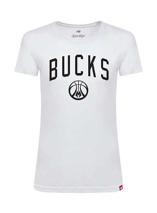 Women's Sportiqe Davis Tiempos Ball Milwaukee Bucks T-Shirt | Bucks Pro ...