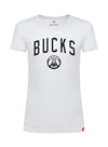 Women's Sportiqe Davis Tiempos Ball Milwaukee Bucks T-Shirt