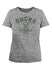 Women's New Era Space Dye Script Milwaukee Bucks T-Shirt In Grey - Front View