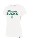 Women's '47 Brand Frankie Sandstone Moment Milwaukee Bucks T-Shirt