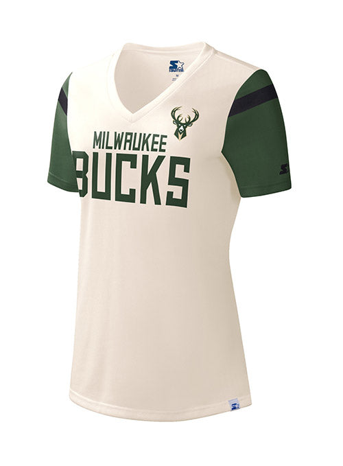 Women's Starter Royal/White Milwaukee Brewers Kick Start Historic Logo  T-Shirt