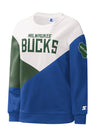 Women's Shutout Terry Milwaukee Bucks Crewneck Sweatshirt