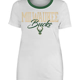 Women's New Era Gameday White Milwaukee Bucks T-Shirt - Front View