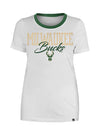 Women's New Era Gameday White Milwaukee Bucks T-Shirt