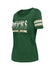 Women's New Era Athletic Stripes Green Milwaukee Bucks T-Shirt in Green - Angled Left Side View