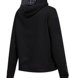 Women's Pro Standard Triple Black Milwaukee Bucks Hooded Sweatshirt In Black - Back Right View