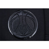 Women's Pro Standard Triple Black Milwaukee Bucks Hooded Sweatshirt In Black - Zoom View On Right Cuff Graphic