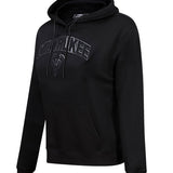 Women's Pro Standard Triple Black Milwaukee Bucks Hooded Sweatshirt In Black - Front Left View