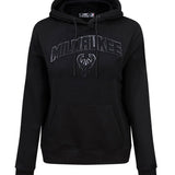 Women's Pro Standard Triple Black Milwaukee Bucks Hooded Sweatshirt In Black - Front View