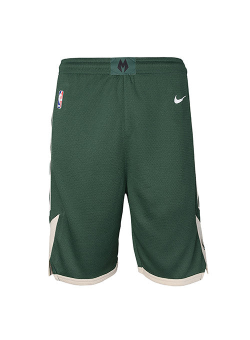 Youth Milwaukee Bucks Nike Hunter Green 2020/21 Swingman Performance Shorts  - Icon Edition
