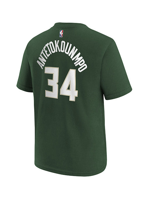 Milwaukee Bucks Trading Card Giannis Antetokounmpo T-Shirt from Homage. | Ash | Vintage Apparel from Homage.