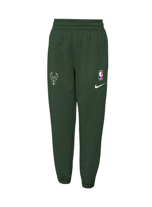 Youth Nike Spotlight 22 Milwaukee Bucks Pant In Green - Front View