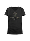 Youth Girls New Era Script Icon Milwaukee Bucks T-Shirt In Black - Front View